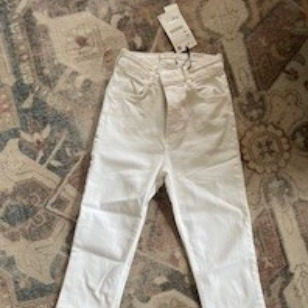 White High Rise Jeans